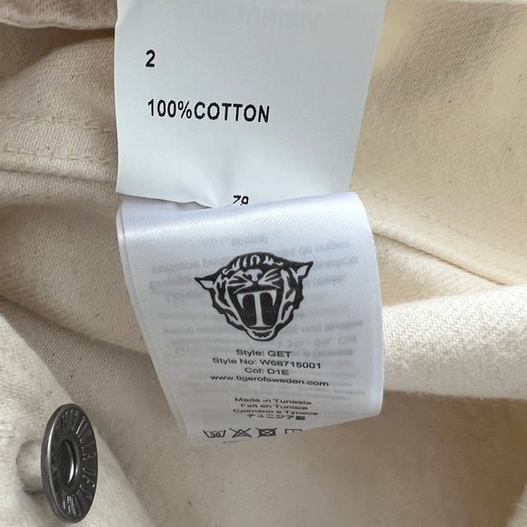 Tiger of Sweden Jeans - Off-White Denim Get Shirt - Size L - Picture 9 of 10
